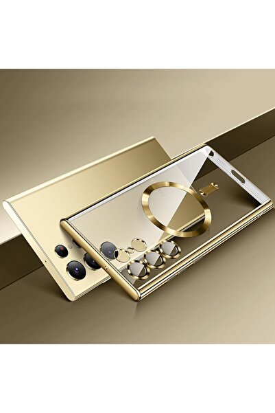 SKYDDAR INNOVATION Θήκη για Samsung Galaxy S25 Ultra, Luxury Shield Magsafe, σετ αυτοκόλλητων, Χρυσή