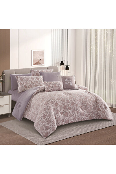 HOURS مفرش شتوي فرو ومخمل بحشوة ثقيلة مناسب لمقاس سرير مفرد 120×200 سم من هورس مكون من 4قطع 250 غرزة