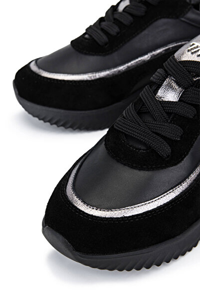 Tamer Tanca Kadın Hakiki Deri Siyah Sneakers & Spor Ayakkabı