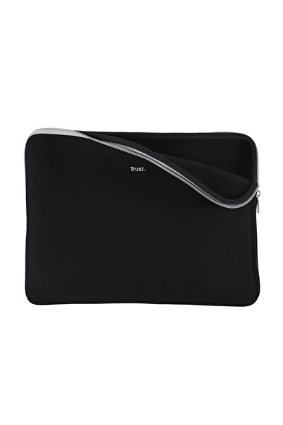 Trust Primo Soft 15.6 Inch Laptop Sleeve, Neoprene Material, Shock Absorption, With Zipper, Black