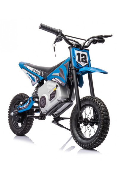 LeanToys Motocicleta electrica pentru copii A9901 Blue cu suspensii, roti pne...