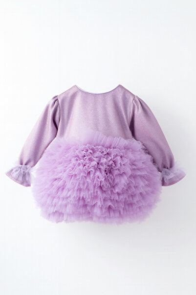 2kids2mom Uzun Kollu Kabarık Tüllü Tütülü - Princess Elbise ,Doğum Günü ,Özel Gün Elbisesi