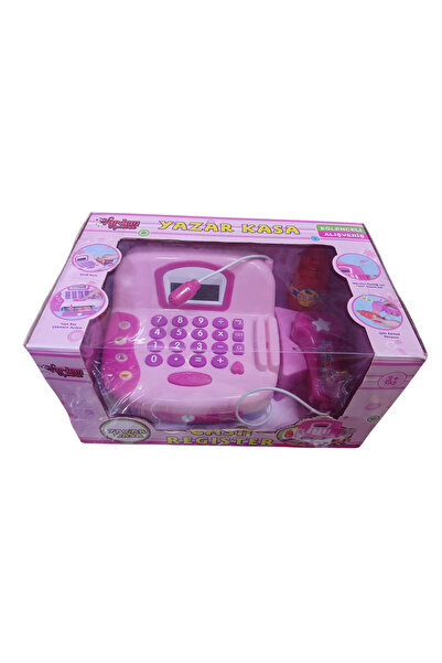 Minimola Toy Cash Register-Pink Toy Cash Register with Microphone