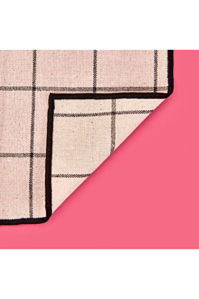 My Home Myhome Trallies 2-Pack Fabric Napkin - Ecru / Black - 38X38 cm