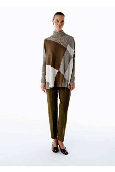 Knitss Color Block Merino Wool Blend Knitwear Tunic