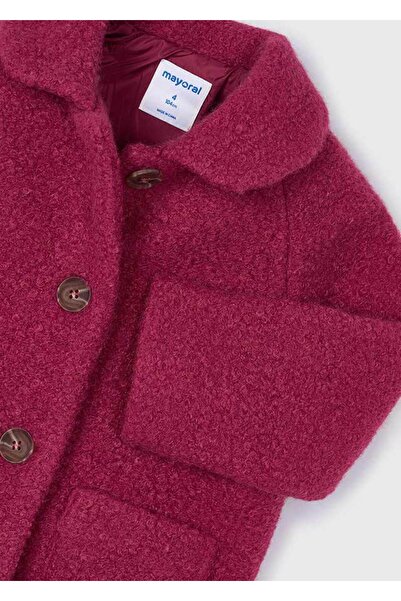 MAYORAL 4439-48 Girl's Cherry Fur Coat