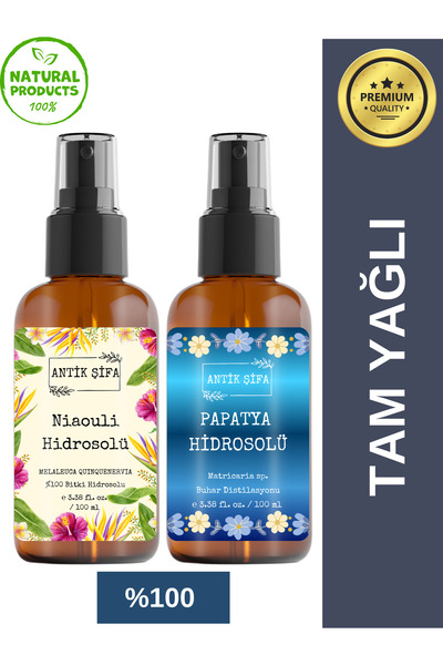 Antik Şifa Nioli Suyu +Papatya Hidrosolü (100+ 100 ml)- %100 Saf Doğal Hidros...