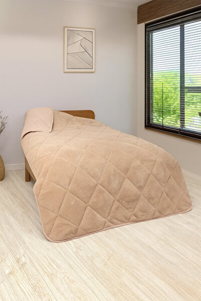 CT STONES لحاف ويلسوفت لشخص واحد 155*220 لحاف-بني