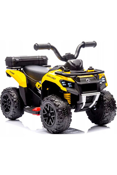 LeanToys Atv electric pentru copii yellow 35W, viteza 1.5-2 km/h, faruri fron...