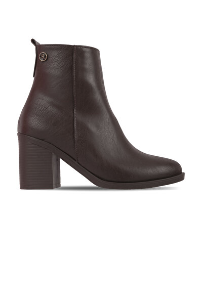 Lal Shoes & Bags Apart Kadın Yumurta Burunlu Fermuarlı Topuklu Bot b4203