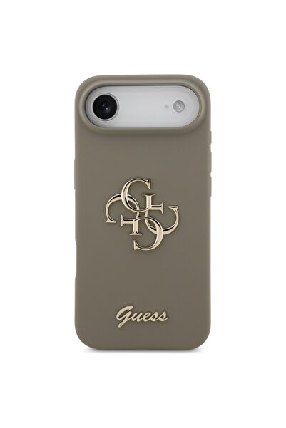 Guess Case for iPhone 17 Air, Silicone Big 4G Script, Slim Protection, Brown