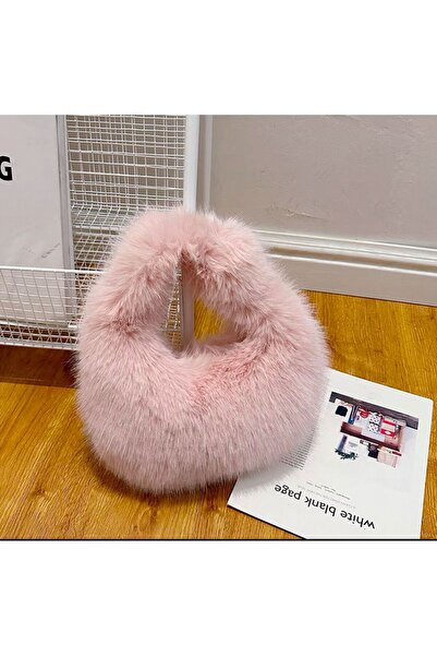 Axesoire NWC-001 Pembe Peluş Çanta