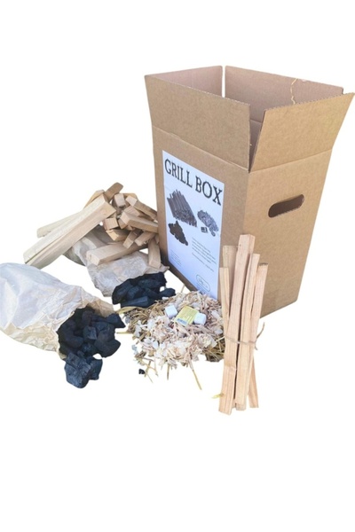 OEM Σετ φωτισμού για μπάρμπεκιου, Grill Box, 4 κιλά ξύλο οξιάς και κερασιάς, ...
