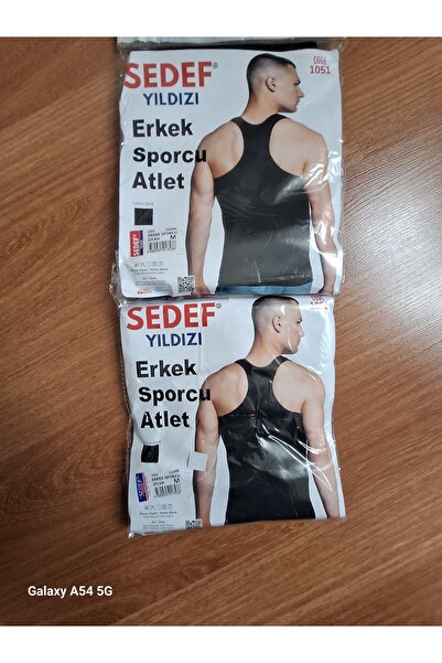 Sedef Men's Sports Tank Top Black Size m Set of 2