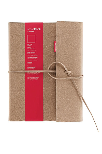 SenseBag Agenda SenseBook, piele vitel, format A4, cu clapa, matematica