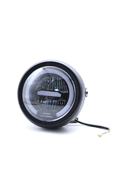 EVO MOTORS Far Moto Rotund 15cm DRL LED Cafe Racer Bobber Naked Metal Persona...