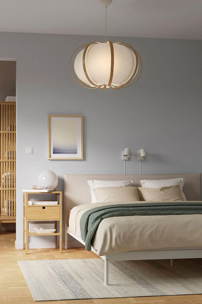 Binbirreyon Sarkıt Lamba Başlığı Kağıt ve Bambu 67cm Büyük Boy JB060