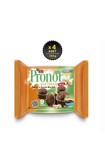 Eti Pronot Glutensiz Fındıklı ve Kakaolu Mini Kek 144 g x 4 Adet