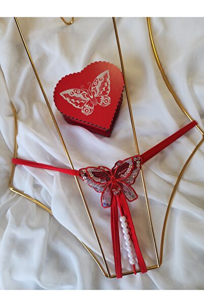 G&H UNDERWEAR Chiloți string cu perle (este cutia noastră cadou)