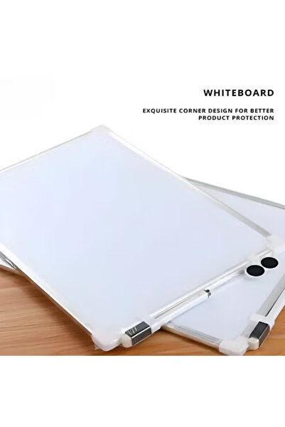ALAYRA International Small Whiteboard 20×30cm – Wall-Mount Dry Erase Board with Aluminum Frame