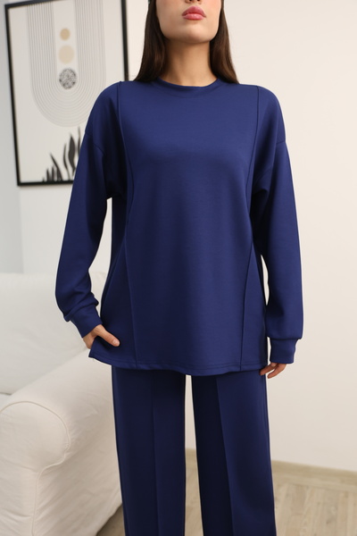 b buhari bykoc guler rotund Costum lung din țesătură modal K