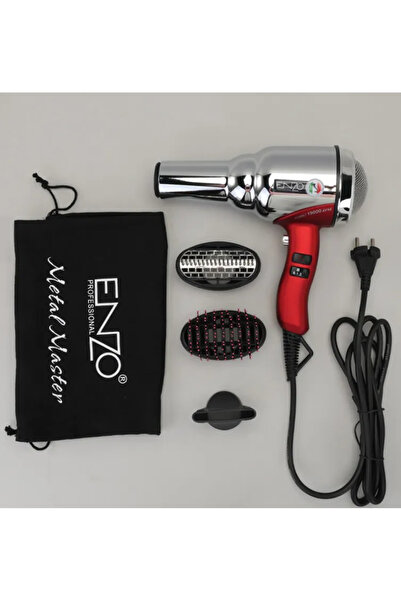 Enzo Professional ENZO EN-8228 High-Power Retro Hair Dryer Stainless Steel AC Motor for Fast Drying & Salon Results