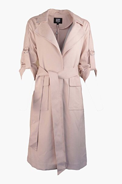 Vero Moda Roast Bayer Rose Smoke Coat - L, Pink, Polyester 65% Viscose 33% Spandex 2%