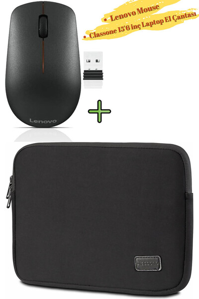 LENOVO Mouse 400, Classone WSL1500 Livorno Serisi 15.6 inç Su Geçirmez Laptop Çantası Taşıma Kılıfı