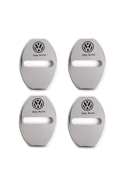 MAF Set de 4 capace pentru încuietori de uși VW, anticorozive, protecție interioară și împotriva ruginii, argintii