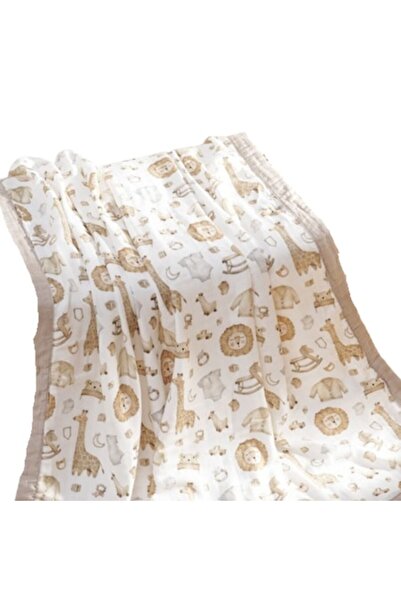 OEM Paturica pentru Bebe, Muselina 4 Straturi, 120 x 110, multifunctionala, anti-acarieni, antistatica,