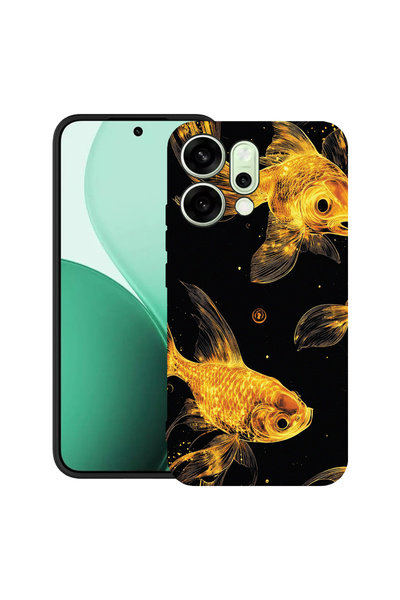 bestcase Carcasă ultra subțire TPU pentru Oppo Reno14 5G, Peștișori aurii, 20...