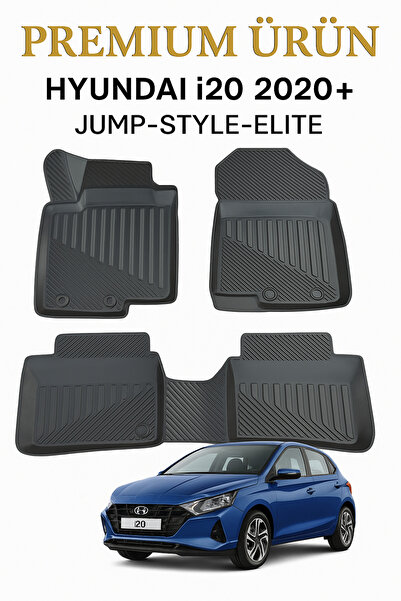 Black Gold Hyundai i20 2020+ Jump / Style / Elite Uyumlu 3D Oto Paspas Premium