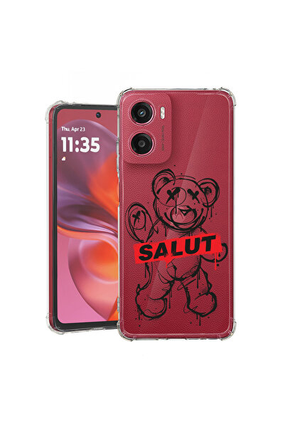 bestcase Carcasă antișoc pentru Motorola Moto G06, Teddy Bear Salut, 2078499 ...