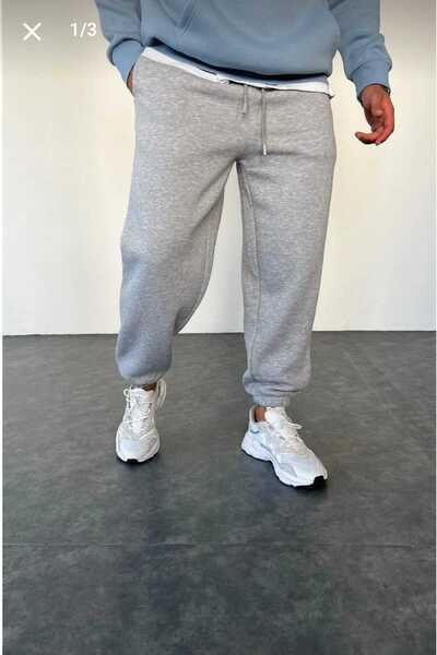 BERYY MODA ΓΚΡΙ ΧΕΙΜΕΡΙΝΟ ΑΝΔΡΙΚΟ ΠΑΝΤΕΛΟΝΙ ΦΟΡΜΑΣ ΜΕ ΕΛΑΣΤΙΚΟ ΤΕΛΕΙΟ ΣΤΟ ΤΕΛ...