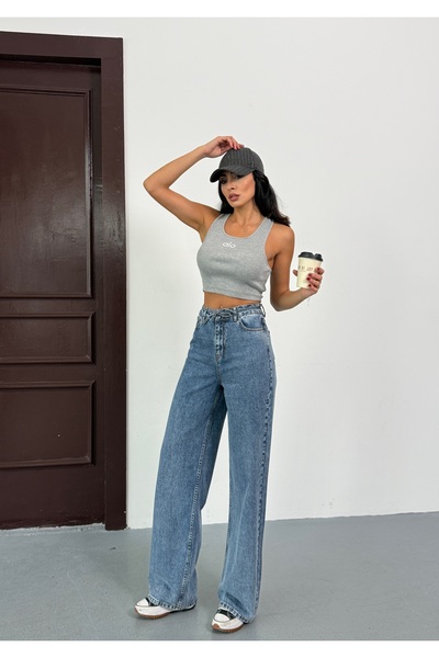 NOA LİNE N091 croi larg pe picior Pantaloni de damă cu picioare largi