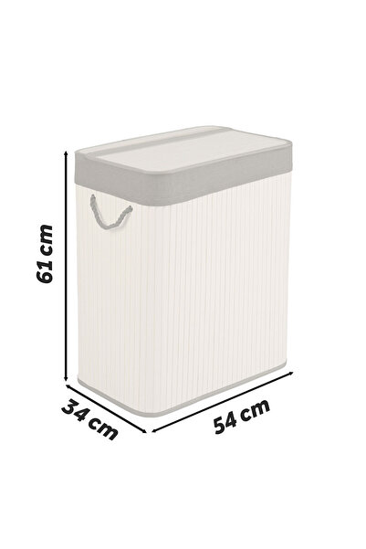 Other Bamboo laundry basket with lid 100 l Massido