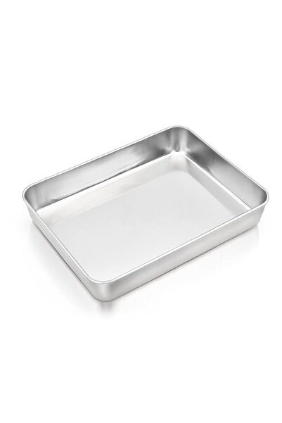 Generic E-far Rectangular Baking Sheet, Stainless Steel Deep Lasagna Pan Dish...