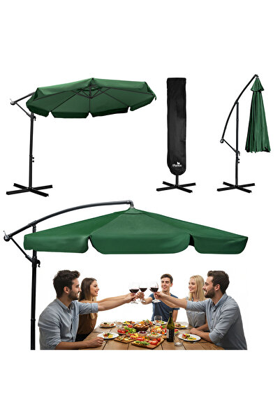 Other Folding garden umbrella, 8 segments, 350 cm, with cover, Plonos PL-881