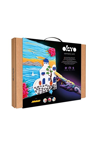OKTO Set pictura 3D cu argila usoara, 30*40cm - Santorini