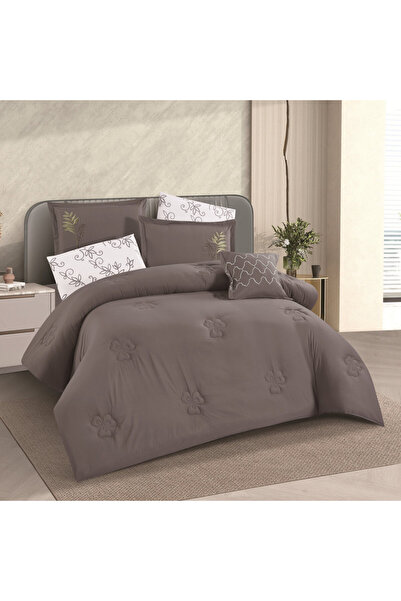 HOURS Horse Luxury Microfiber Summer Bedspread Embroidered for Double Bed Size 200x200 cm, 8 Pieces, 240 Stitches