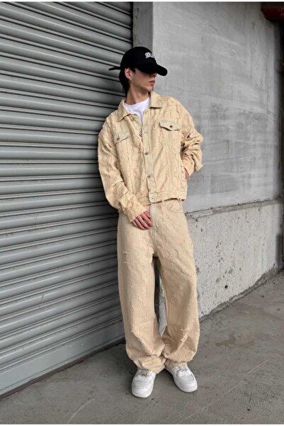 serline Oversize Jacket with Ripped Detail