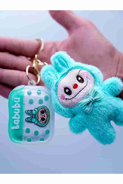 LABUBU Bluetooth headphones style with soft toy keychain