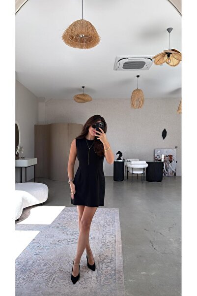 Buket Teke Rochie Joker din crep negru de bază