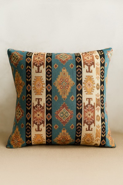 pozitive home 2-Pack Ethnic Patterned 40X40 Decorative Throw Pillow