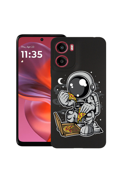bestcase Carcasă ultra subțire TPU pentru Motorola Moto G06, Astronaut Pizza, 2082906 B 1004