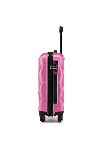 zagatto Troler Cabina, Roz, 55x40x20 cm, Troller, Bagaj de mana, Valiza Cabina, 4 Roti, Cifru, ABS, ZG504