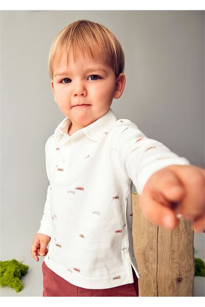 MAYORAL Boys' Polo Neck Long Sleeve T-Shirt