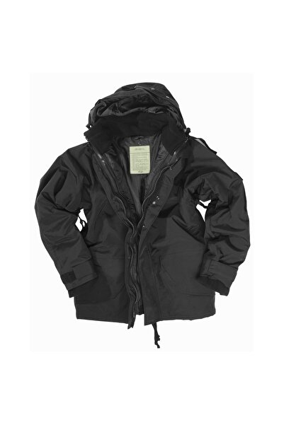 Mil-Tec Jacheta ploaie tip goretex cu fleece negra