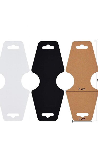 naturevo 150 Adet 300 gr Kağıt Takı Kartı – Kolye, Bileklik, Küpe Kartı (12 x 5 x 3 cm)