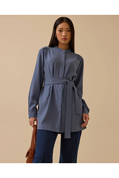 SCL Kuşaklı Taş Detaylı Tunik